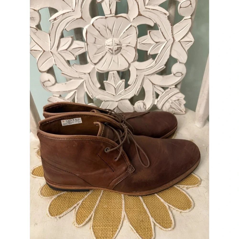 Timberland Wodehouse Brown Leather Chukka Boots Round Toe US 11